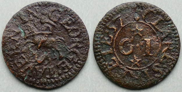 Clare Street, G I GEORGE TAVERN 1657 farthing